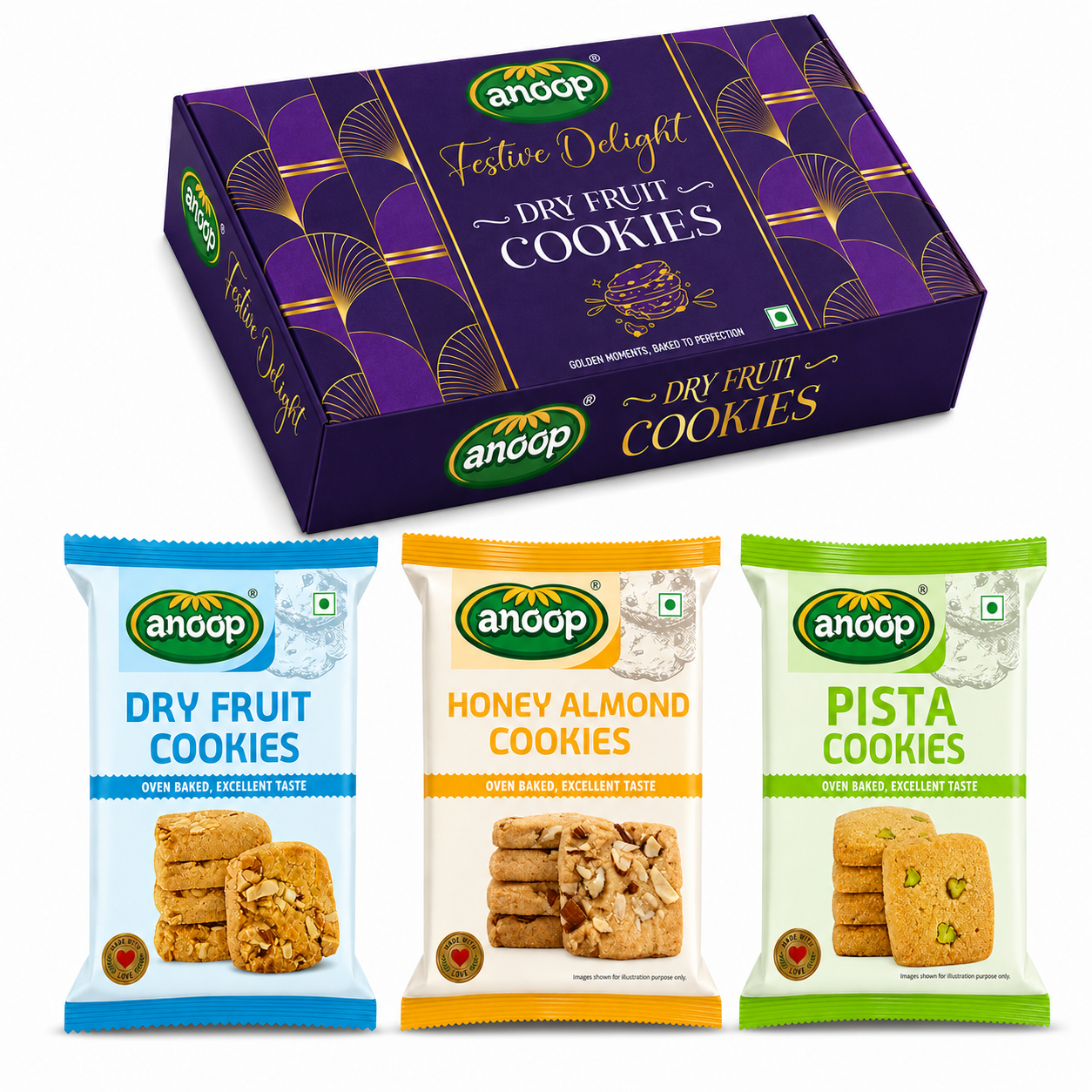 Anoop Dry Fruit Cookies Gift Pack