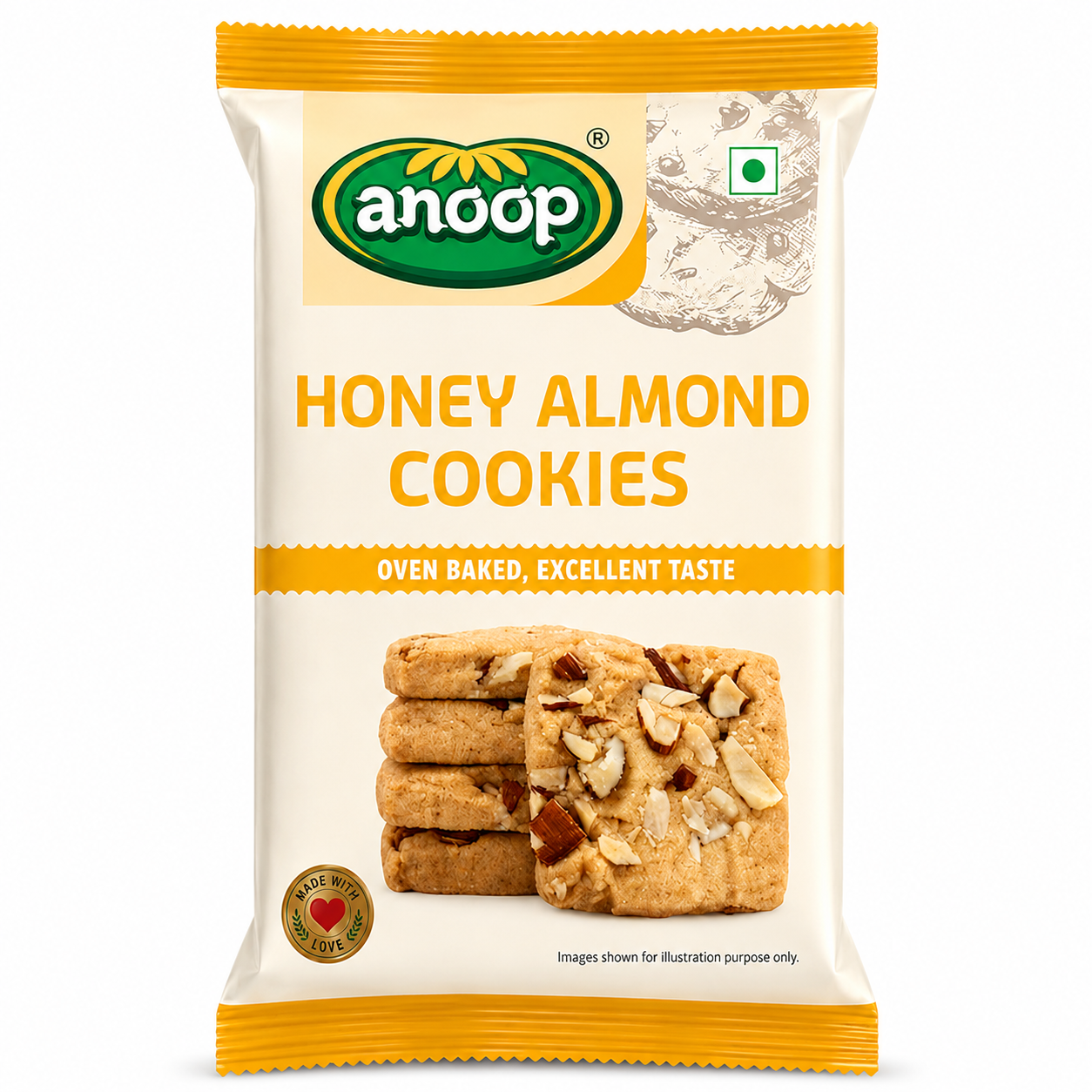 Anoop Honey Almond Cookies