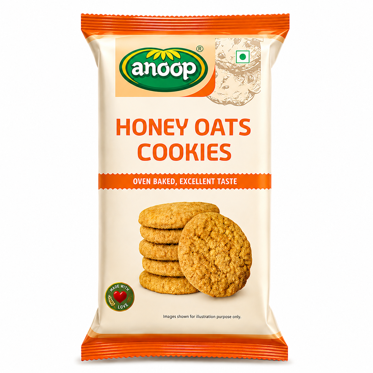 Anoop Honey Oats Cookies